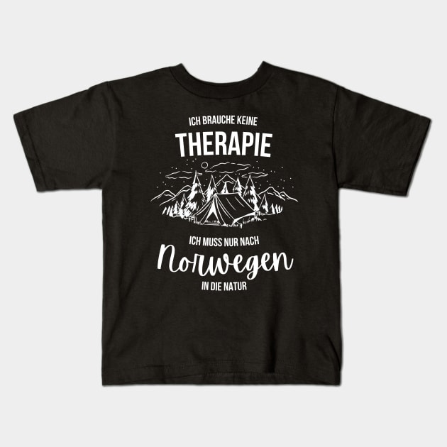 Norway Therapy German Design Kids T-Shirt by 66LatitudeNorth